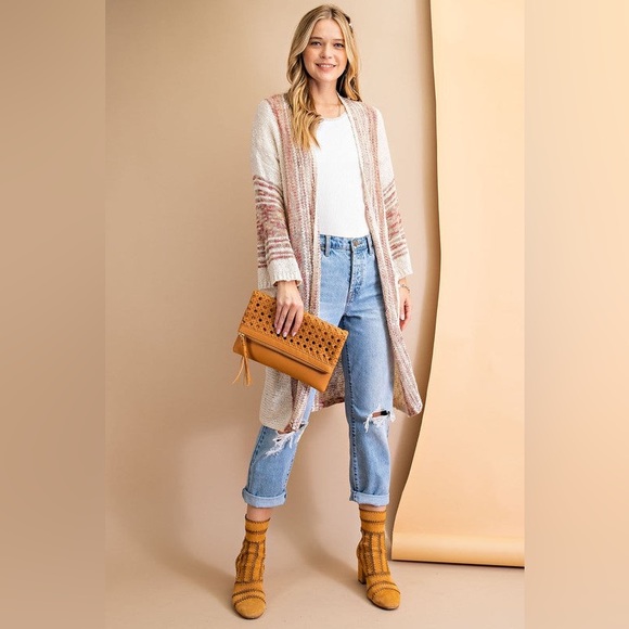 NWT Boho Long Knit Cardigan - Picture 2 of 4